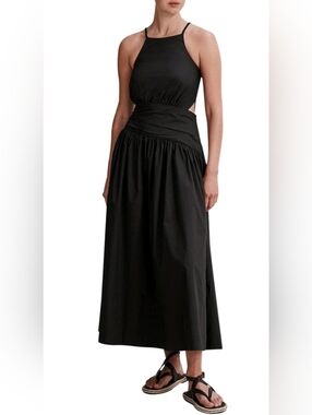 NWT Country Road Black Cotton Cutout Maxi Dress